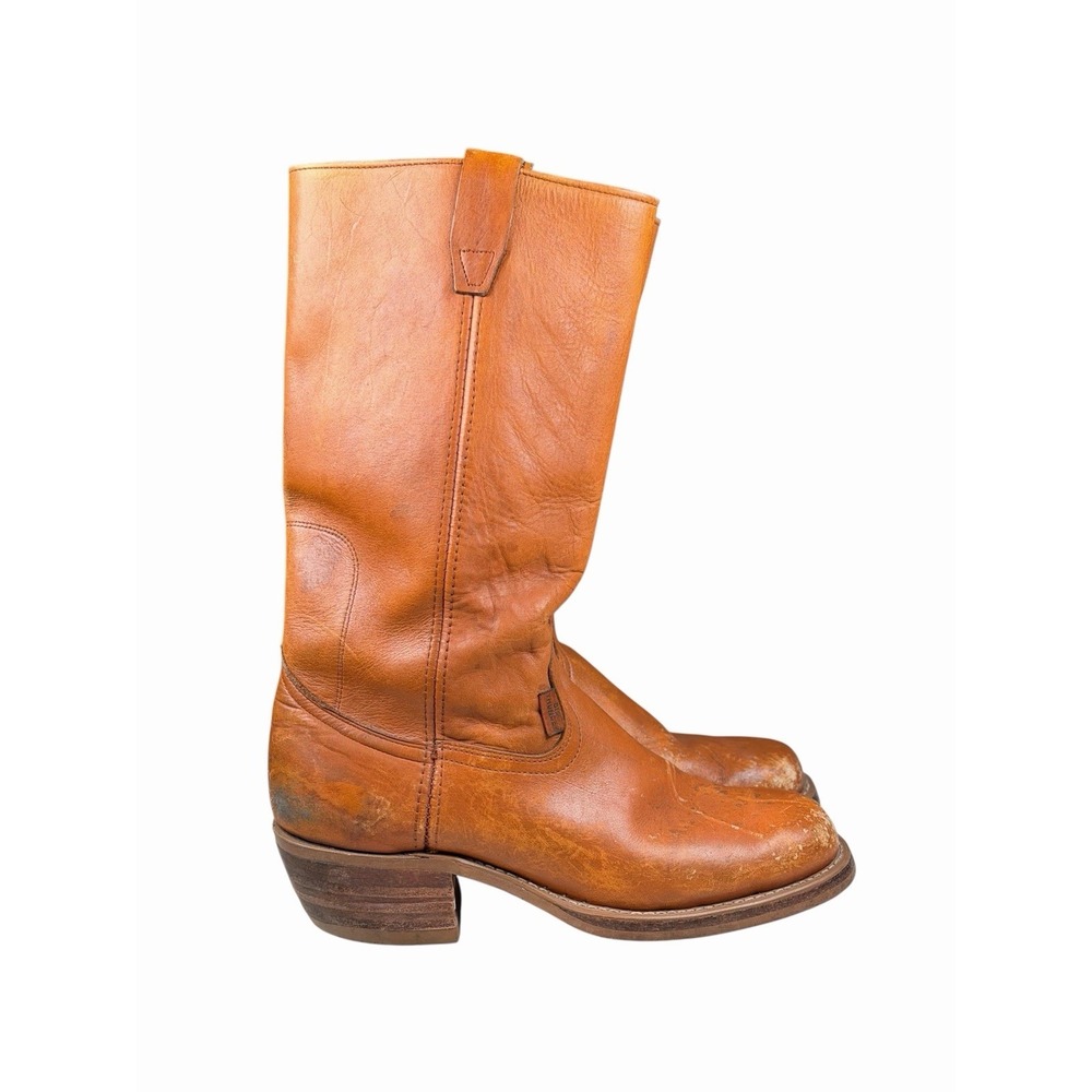 Vintage BIG THUNDER Rust Leather Campus Boots Made in the USA Men's‎ 10.5D